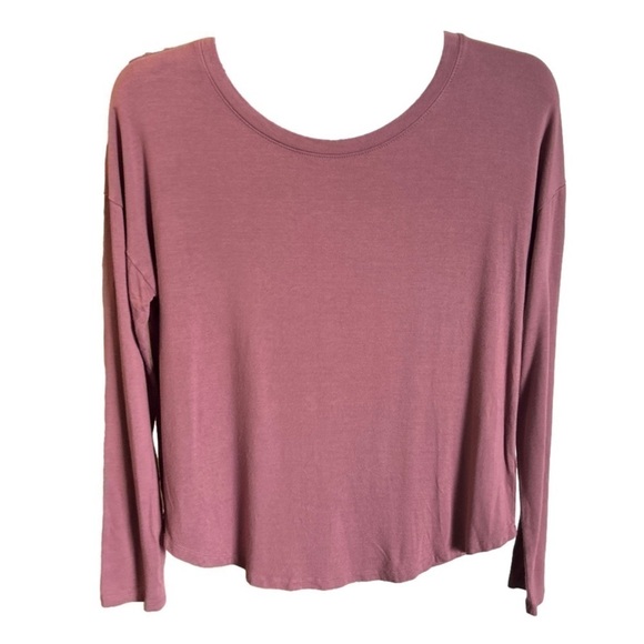 NWOT A New Day Women's Mauve Long Sleeve Crew Neck T-Shirt, Small - Picture 1 of 4